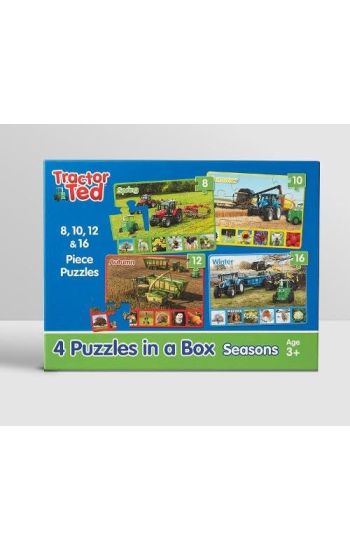 4 puzzles in a box - Tractor Ted