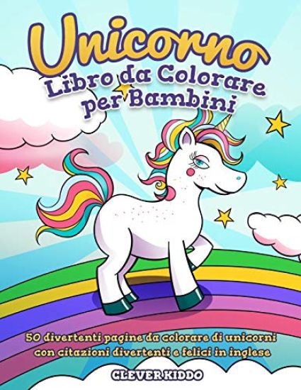 Unicorno libro da colorare per bambini