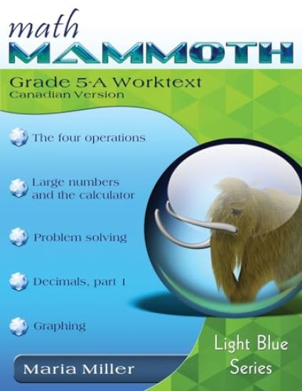 Math Mammoth Grade 5-A Worktext, Canadian Version