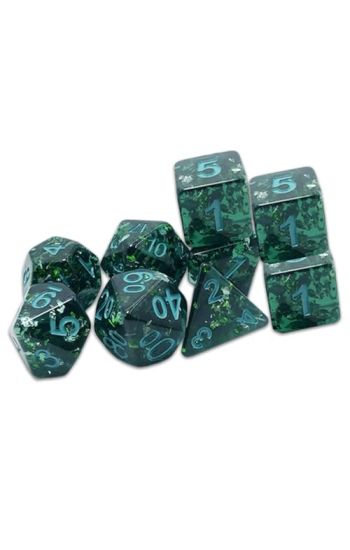 Verdigris Grecian Vase Dice - Traditional 9-set