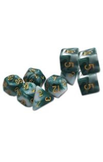Thracian Smokey Sacrifice Dice - Traditional 9-set
