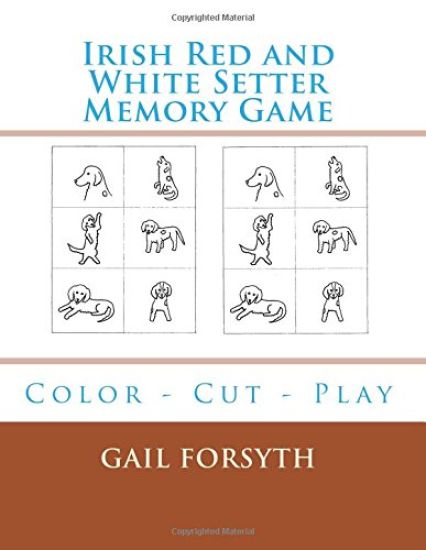 Irish Red and White Setter Memory Game: Color - Cut - Play