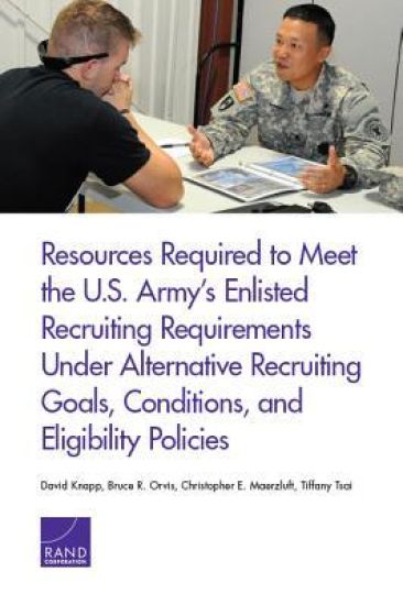 Resources Required to Meet the U.S. Army's Enlisted Recruiting Requirements Under Alternative Recruiting Goals, Conditions, and Eligibility Policies