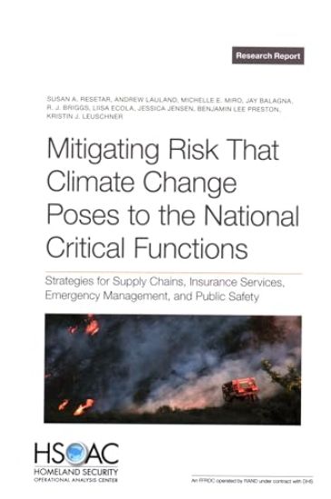 Mitigating Risk That Climate Change Poses to the National Critical Functions