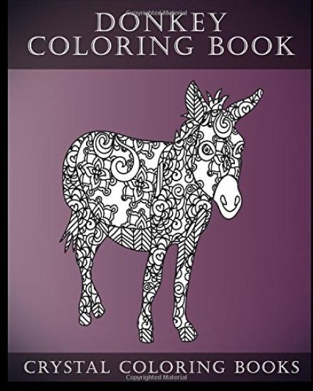 Donkey Coloring Book: A Stress Relief Adult Coloring Book Containing 30 Pattern Coloring Pages