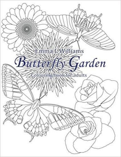 Butterfly Garden: Colouring book for adults