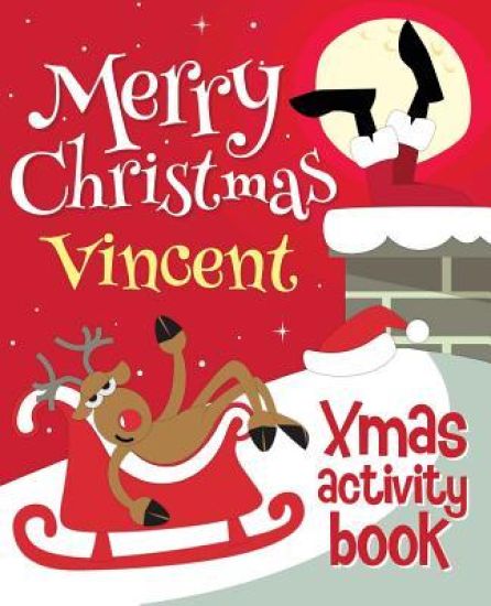 Merry Christmas Vincent - Xmas Activity Book: (Personalized Children's Activity Book)
