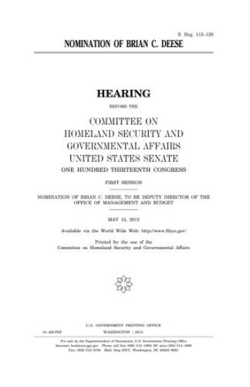 Nomination of Brian C. Deese