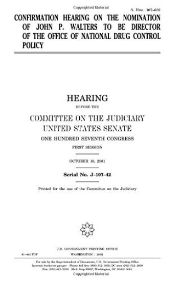 Confirmation hearing on the nomination of John P. Walters to be Director of the Office of National Drug Control Policy