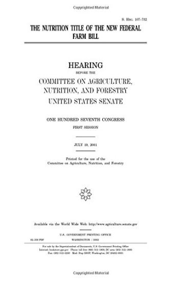 The nutrition title of the new federal farm bill