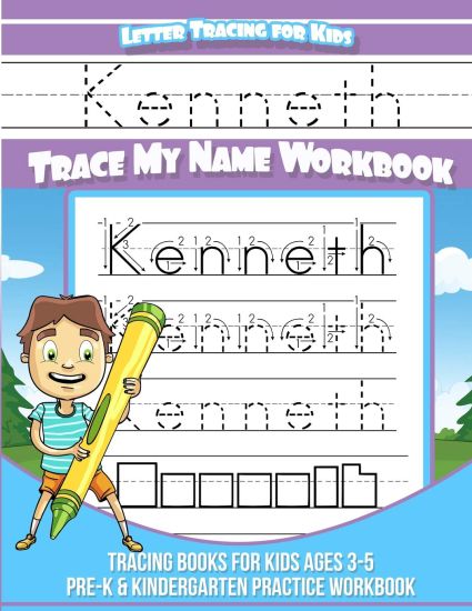 Kenneth Letter Tracing for Kids Trace my Name Workbook: Tracing Books for Kids ages 3 - 5 Pre-K & Kindergarten Practice Workbook