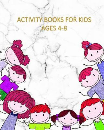 Activity Books For Kids Ages 4-8: White marble cover (Color by Number, Mazes, Coloring, Dot to Dot, Word Search Puzzle, Find the Differences & Find tw