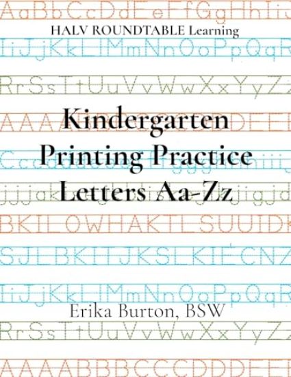 Kindergarten Printing Practice Letters Aa-Zz