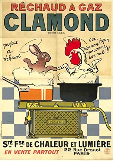 Carnet Blanc, Affiche Réchaud À Gaz Clamond