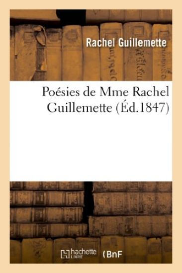 Poésies de Mme Rachel Guillemette