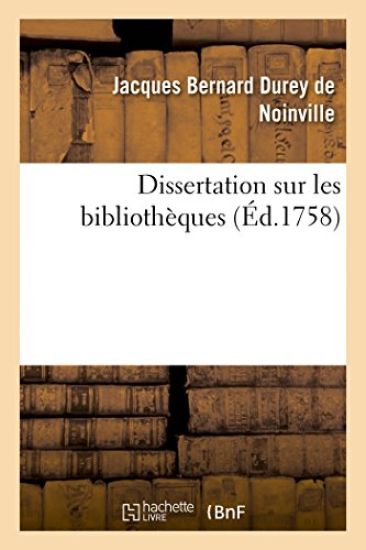 Dissertation Sur Les Bibliothèques