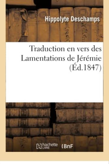 Traduction En Vers Des Lamentations de Jérémie