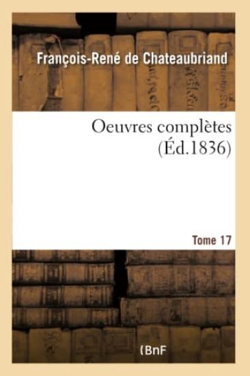Oeuvres Complètes Tome 17