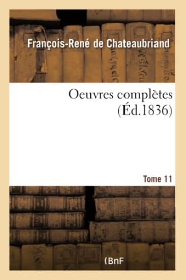 Oeuvres Complètes Tome 11