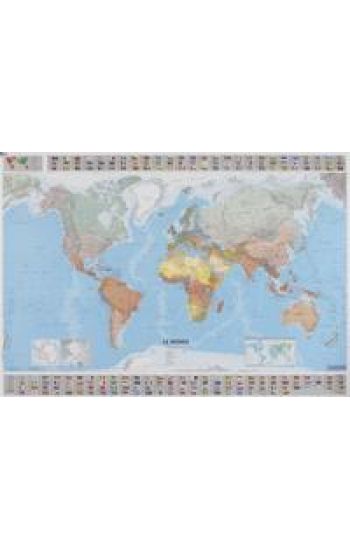 World - Michelin rolledtubed wall map Encapsulated