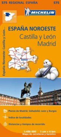 Castilla y Leon, Madrid - Michelin Regional Map 575