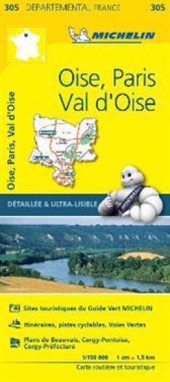Oise, Paris, Val-d'Oise - Michelin Local Map 305