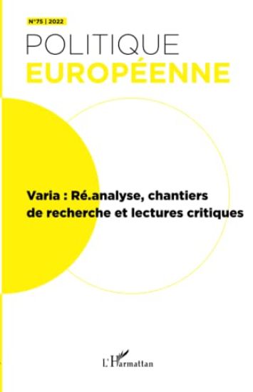 Varia : Ré.analyse, chantiers de recherche et lectures critiques