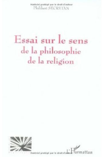 Essai sur le sens de la philosophie de la religion