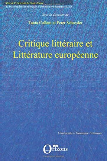 Critique littéraire et Littérature européenne