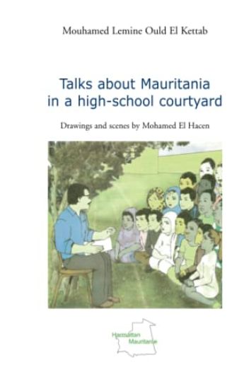 Talks about Mauritania in a high-school courtyard