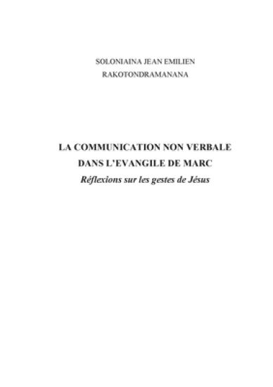 La communication non verbale dans l'Évangile de Marc