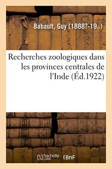 Recherches Zoologiques Dans Les Provinces Centrales de l'Inde