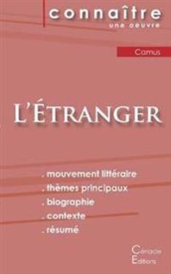 Fiche de lecture L'Etranger de Albert Camus (analyse litteraire de reference et resume complet)