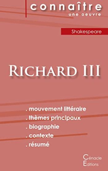 Fiche de lecture Richard III de Shakespeare (Analyse littéraire de référence et résumé complet)