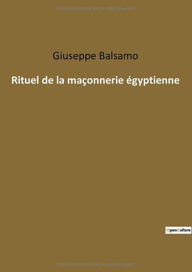 Rituel de la maçonnerie égyptienne