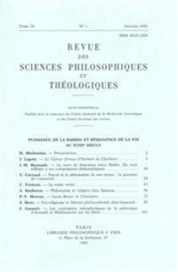 Puissance de la Raison Et Remanence de la Foi Au Xviie Siecle