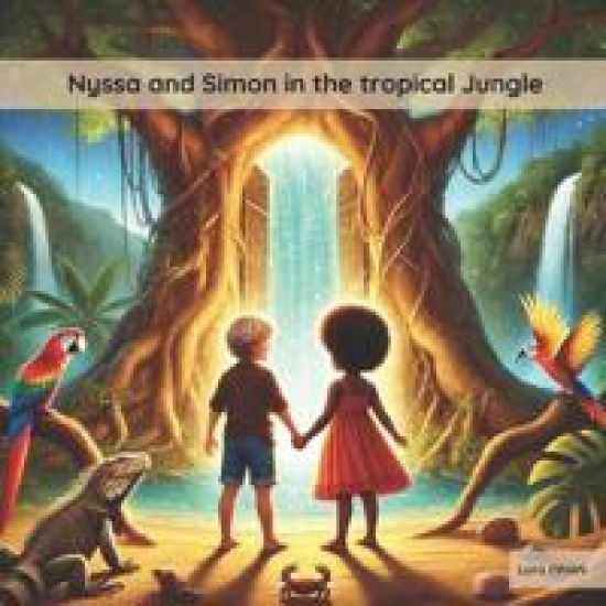 Nyssa and Simon in the tropical jungle