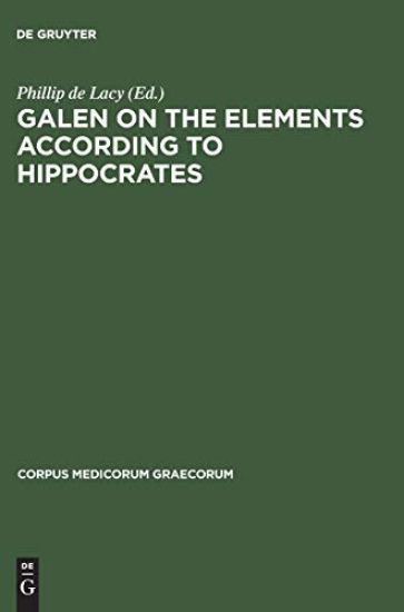 Galen on the Elements According to Hippocrates