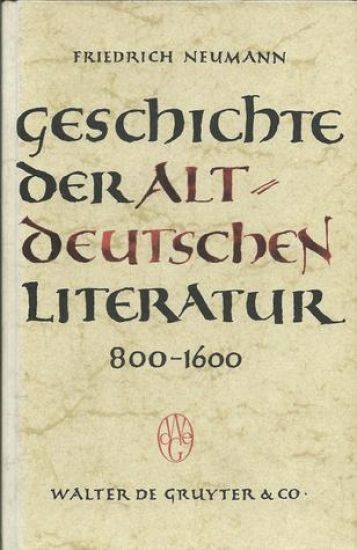 Geschichte der altdeutschen Literatur (800 bis 1600)
