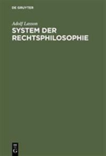 System Der Rechtsphilosophie