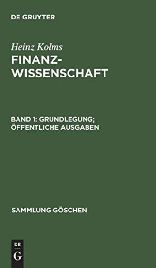 Grundlegung. Öffentliche Ausgaben