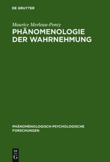 Phanomenologie Der Wahrnehmung