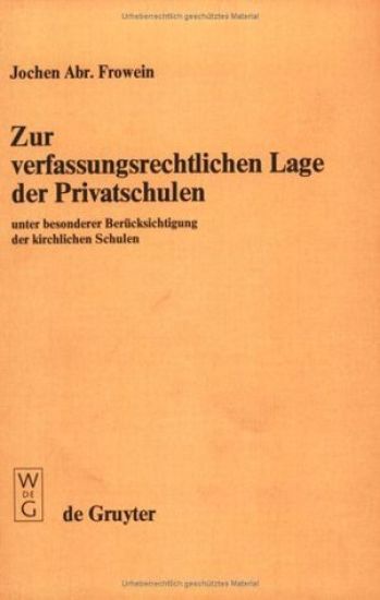Zur Verfassungsrechtlichen Lage Der Privatschulen