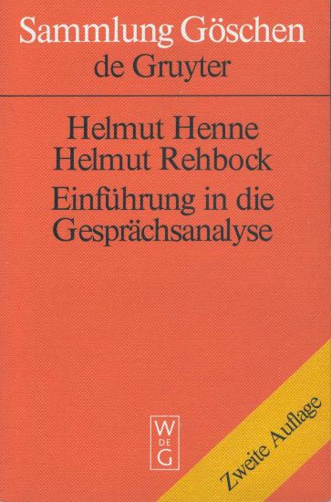 Einführung in die Gesprächsanalyse