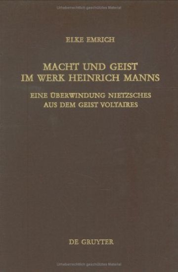 Macht und Geist im Werk Heinrich Manns