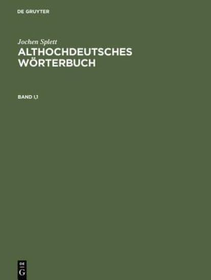 Althochdeutsches Woerterbuch