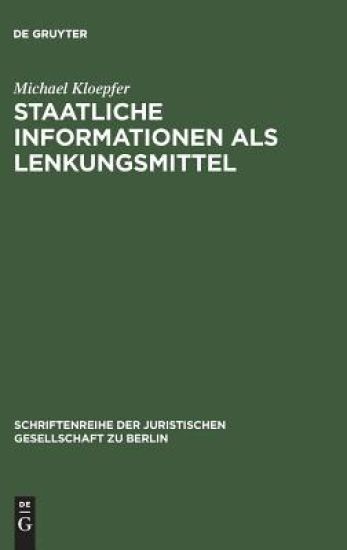 Staatliche Informationen als Lenkungsmittel