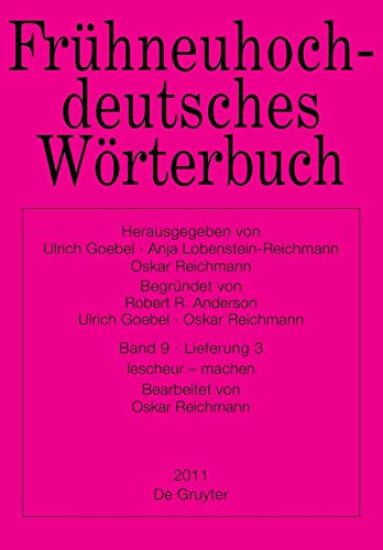 Fruhneuhochdeutsches Worterbuch