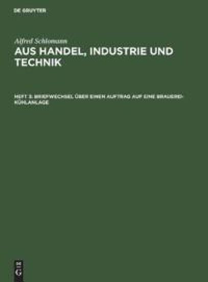 Briefwechsel Über Einen Auftrag Auf Eine Brauerei-Kühlanlage