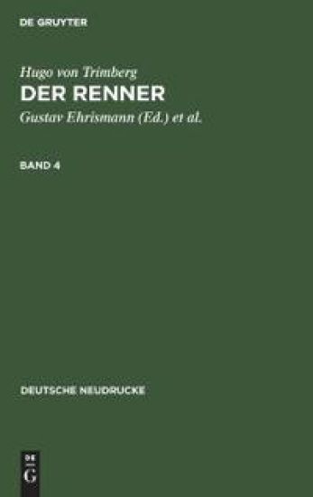 Hugo Von Trimberg: Der Renner. Band 4